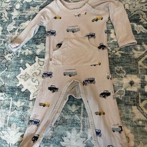Kyte BABY Gray and Blue Footies One Piece